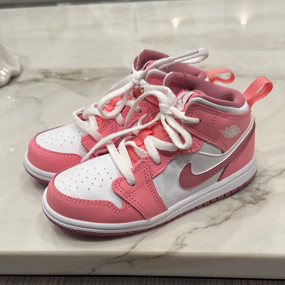 Brand New Nike Jordan Kids Pink and White Sneakers